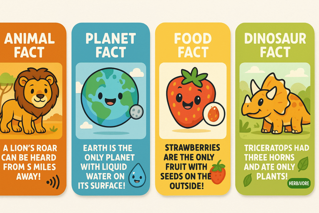Educational Cards for Kids with Fun Facts Cover